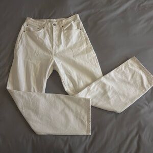 Aritzia Denim Forum Hi-rise Straight Jean White